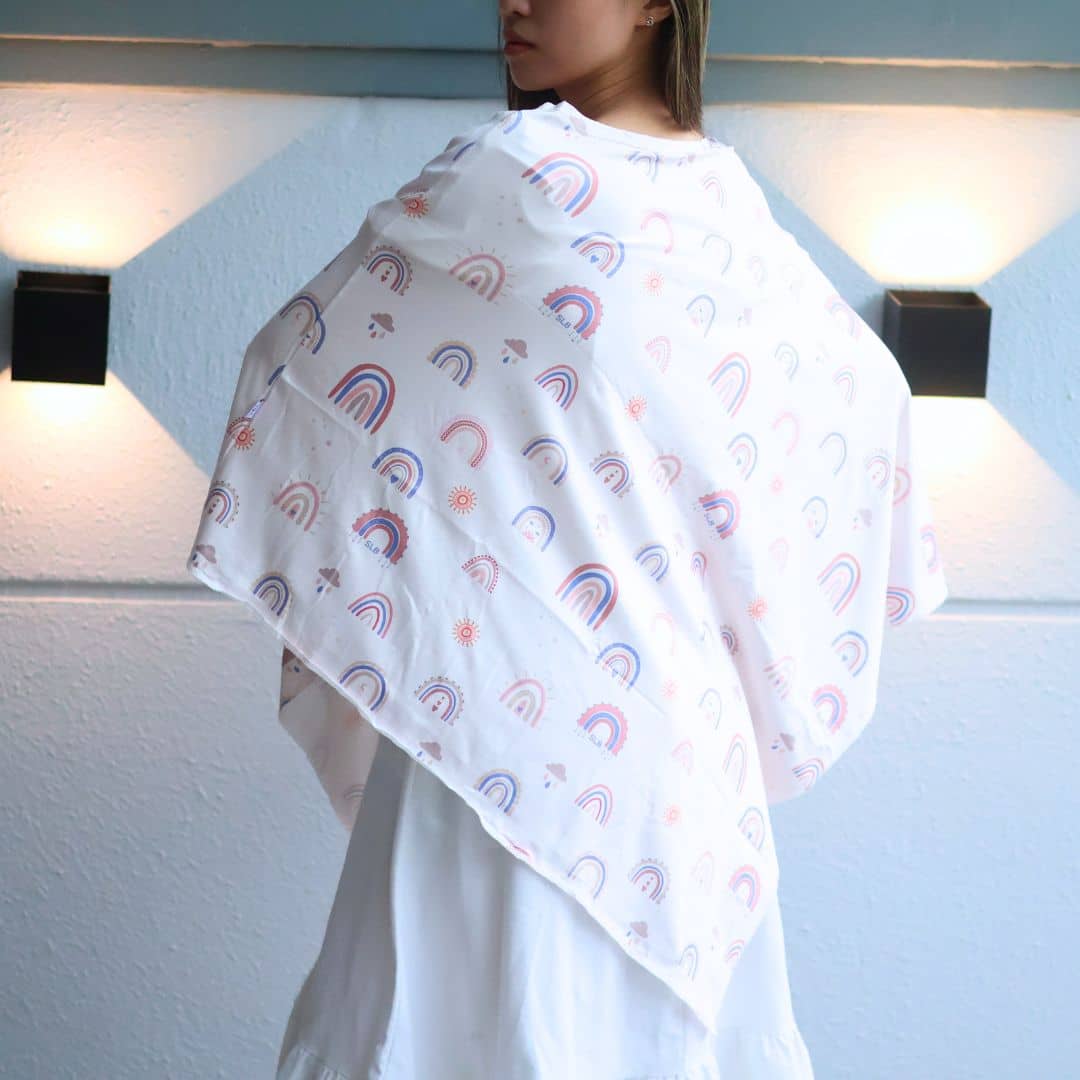 Boho Rainbow Nursing Cover ( Triangle ) - Image 3